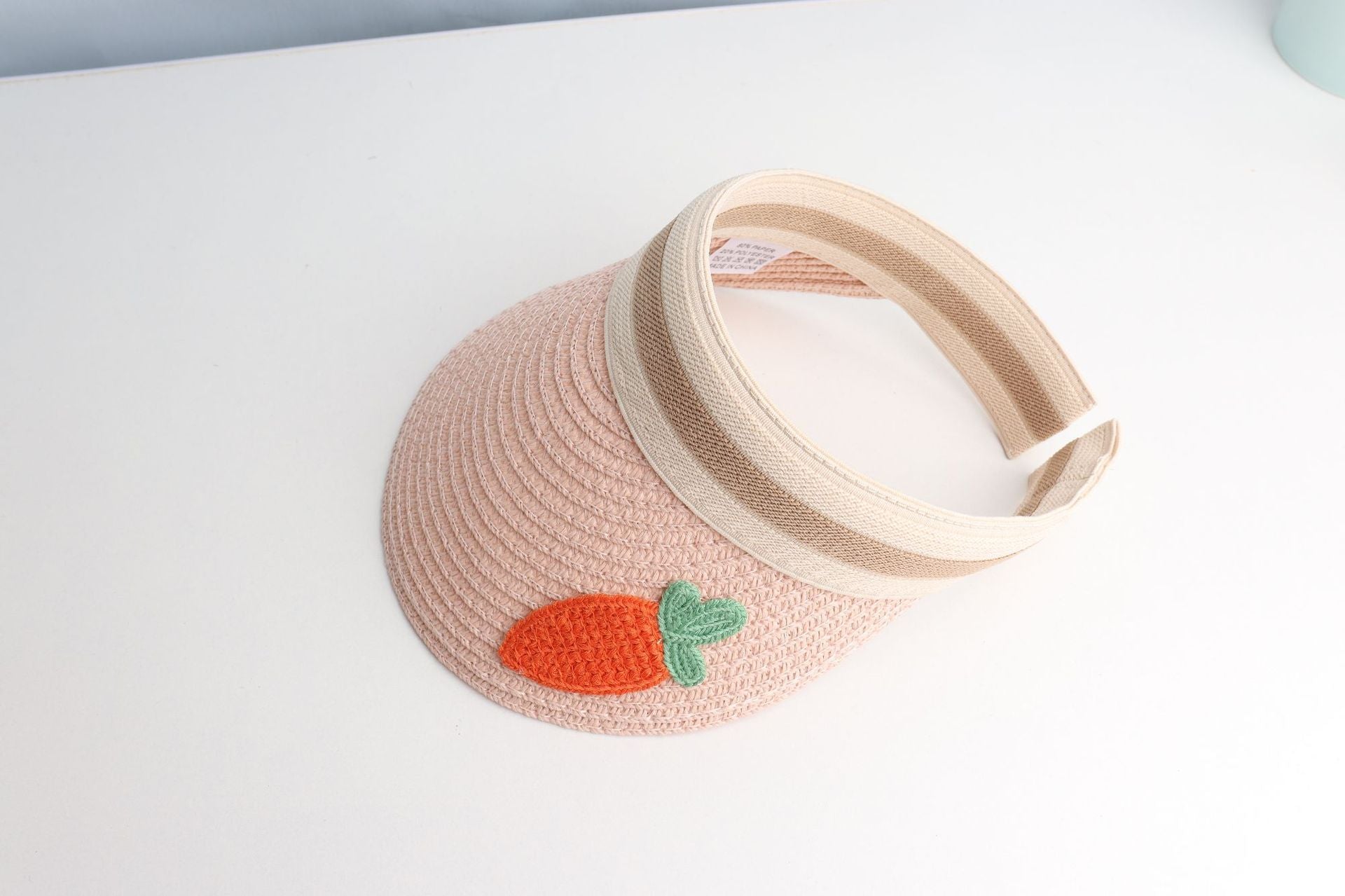 Wholesale Cartoon Fruit Hairpin Straw Braided Children's Empty Hat